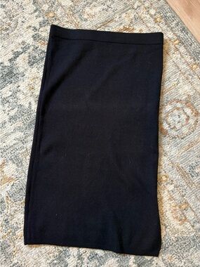 Nine West Black Ribbed Pencil Skirt